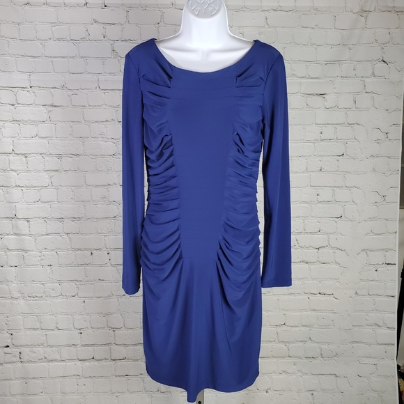 Bisou Bisou Dresses & Skirts - Bisou Bisou Purple Ruched Bodycon Dress